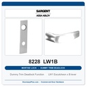 Sargent 8228 LW1B Trim Dummy Trim Deadlock Mortise Deadbolt | LA Keyway, Grade 1 Commercial