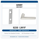 Sargent 8230 LW1F Trim Dummy Trim Deadlock Mortise Deadbolt | LA Keyway, Grade 1 Commercial
