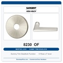 Sargent 8230 OF Trim Dummy Trim Deadlock Mortise Deadbolt | LA Keyway, Grade 1 Commercial