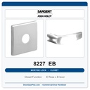 Sargent 8227 EB Trim Closet or Storeroom Mortise Lockset | LA Keyway, Grade 1 Commercial