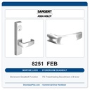 Sargent 8251 FEB Trim Storeroom Deadbolt Mortise Lockset | LA Keyway, Grade 1 Commercial