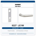 Sargent 8227 LE1W Trim Closet or Storeroom Mortise Lockset | LA Keyway, Grade 1 Commercial