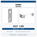 Sargent 8227 LSB Trim Closet or Storeroom Mortise Lockset | LA Keyway, Grade 1 Commercial