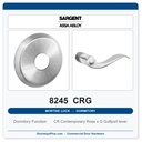 Sargent 8245 CRG Trim Dormitory or Exit Mortise Lockset | LA Keyway, Grade 1 Commercial