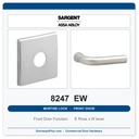 Sargent 8247 EW Mortise Lockset | Front Door & Apartment Corridor | LA Keyway | Grade 1 Commercial
