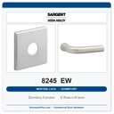 Sargent 8245 EW Trim Dormitory or Exit Mortise Lockset | LA Keyway, Grade 1 Commercial