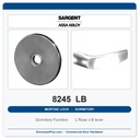 Sargent 8245 LB Trim Dormitory or Exit Mortise Lockset | LA Keyway, Grade 1 Commercial