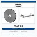 Sargent 8245 LJ Trim Dormitory or Exit Mortise Lockset | LA Keyway, Grade 1 Commercial