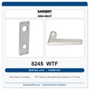 Sargent 8245 WTF Trim Dormitory or Exit Mortise Lockset | LA Keyway, Grade 1 Commercial