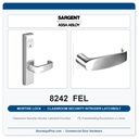 Sargent 8242 FEL Trim Classroom Security Intruder Latchbolt Mortise Lockset | LA Keyway, Grade 1 Commercial