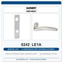 Sargent 8242 LE1A Trim Classroom Security Intruder Latchbolt Mortise Lockset | LA Keyway, Grade 1 Commercial