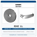Sargent 8242 LL Trim Classroom Security Intruder Latchbolt Mortise Lockset | LA Keyway, Grade 1 Commercial