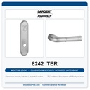 Sargent 8242 TER Trim Classroom Security Intruder Latchbolt Mortise Lockset | LA Keyway, Grade 1 Commercial
