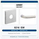 Sargent 8216 EW Trim Apartment, Exit or Public Restroom Mortise Lockset | LA Keyway, Grade 1 Commercial