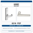Sargent 8216 FEF Trim Apartment, Exit or Public Restroom Mortise Lockset | LA Keyway, Grade 1 Commercial