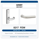 Sargent 8217 FEW Trim Asylum or Institutional Mortise Lockset | LA Keyway, Grade 1 Commercial