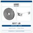 Sargent 8217 LB Trim Asylum or Institutional Mortise Lockset | LA Keyway, Grade 1 Commercial