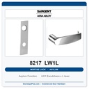 Sargent 8217 LW1L Trim Asylum or Institutional Mortise Lockset | LA Keyway, Grade 1 Commercial