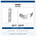 Sargent 8217 LW1P Trim Asylum or Institutional Mortise Lockset | LA Keyway, Grade 1 Commercial