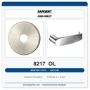 Sargent 8217 OL Trim Asylum or Institutional Mortise Lockset | LA Keyway, Grade 1 Commercial