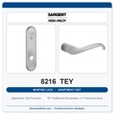 Sargent 8216 TEY Trim Apartment, Exit or Public Restroom Mortise Lockset | LA Keyway, Grade 1 Commercial
