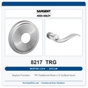 Sargent 8217 TRG Trim Asylum or Institutional Mortise Lockset | LA Keyway, Grade 1 Commercial