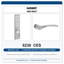 Sargent 8238 CES Trim Classroom Security Intruder Latchbolt Mortise Lockset | LA Keyway, Grade 1 Commercial