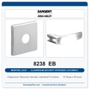 Sargent 8238 EB Trim Classroom Security Intruder Latchbolt Mortise Lockset | LA Keyway, Grade 1 Commercial