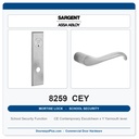 Sargent 8259 CEY Trim School Security Mortise Lockset | LA Keyway, Grade 1 Commercial