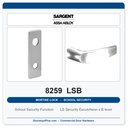 Sargent 8259 LSB Trim School Security Mortise Lockset | LA Keyway, Grade 1 Commercial