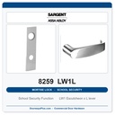Sargent 8259 LW1L Trim School Security Mortise Lockset | LA Keyway, Grade 1 Commercial
