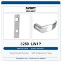 Sargent 8259 LW1P Trim School Security Mortise Lockset | LA Keyway, Grade 1 Commercial