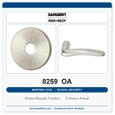 Sargent 8259 OA Trim School Security Mortise Lockset | LA Keyway, Grade 1 Commercial
