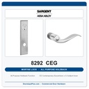 Sargent 8292 CEG Trim All Purpose Holdback Mortise Lockset | LA Keyway, Grade 1 Commercial