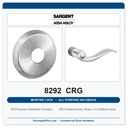 Sargent 8292 CRG Trim All Purpose Holdback Mortise Lockset | LA Keyway, Grade 1 Commercial