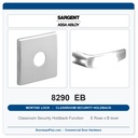 Sargent 8290 EB Trim Classroom Security Holdback Mortise Lockset | LA Keyway, Grade 1 Commercial