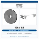 Sargent 8292 LB Trim All Purpose Holdback Mortise Lockset | LA Keyway, Grade 1 Commercial