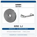 Sargent 8292 LJ Trim All Purpose Holdback Mortise Lockset | LA Keyway, Grade 1 Commercial