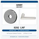 Sargent 8292 LNF Trim All Purpose Holdback Mortise Lockset | LA Keyway, Grade 1 Commercial