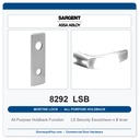 Sargent 8292 LSB Trim All Purpose Holdback Mortise Lockset | LA Keyway, Grade 1 Commercial