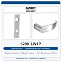 Sargent 8290 LW1P Trim Classroom Security Holdback Mortise Lockset | LA Keyway, Grade 1 Commercial