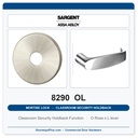 Sargent 8290 OL Trim Classroom Security Holdback Mortise Lockset | LA Keyway, Grade 1 Commercial