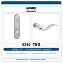 Sargent 8290 TEG Trim Classroom Security Holdback Mortise Lockset | LA Keyway, Grade 1 Commercial