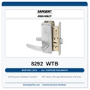 Sargent 8292 WTB Trim All Purpose Holdback Mortise Lockset | LA Keyway, Grade 1 Commercial