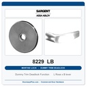 Sargent 8229 LB Trim Dummy Trim Deadlock Mortise Deadbolt | LA Keyway, Grade 1 Commercial