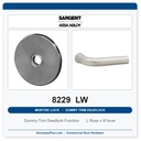 Sargent 8229 LW Trim Dummy Trim Deadlock Mortise Deadbolt | LA Keyway, Grade 1 Commercial