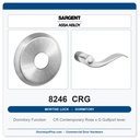 Sargent 8246 CRG Trim Dormitory or Exit Mortise Lockset | LA Keyway, Grade 1 Commercial