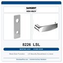 Sargent 8226 LSL Trim Store Door Mortise Lockset | LA Keyway, Grade 1 Commercial