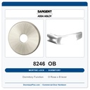 Sargent 8246 OB Trim Dormitory or Exit Mortise Lockset | LA Keyway, Grade 1 Commercial