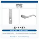 Sargent 8249 CEY Trim Security Deadbolt Mortise Lockset | LA Keyway, Grade 1 Commercial